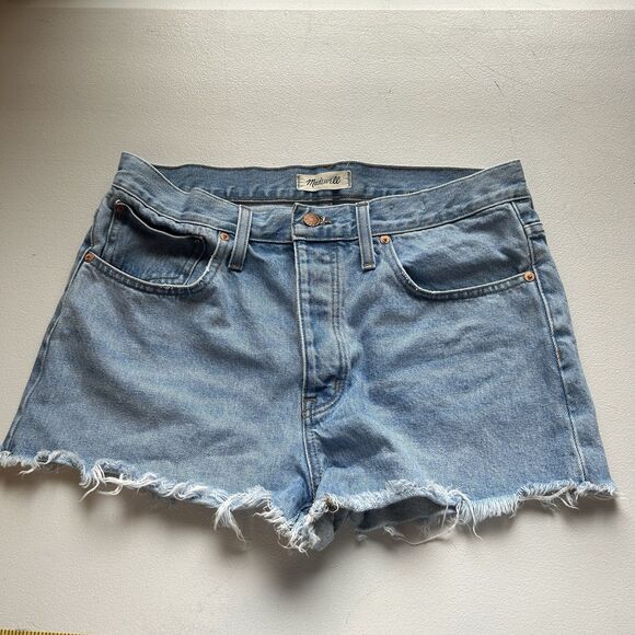 Madewell Womens Shorts 29 Jorts 100% Cotton Cutoff Denim Button Fly 2” Inseam - Picture 1 of 10